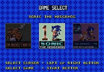 Sonic Compilation (Europe) screen shot game playing